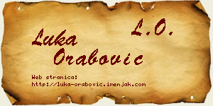 Luka Orabović vizit kartica